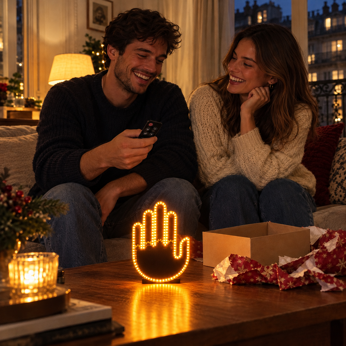 Clakzi – Main LED gestuelle pour voiture avec télécommande